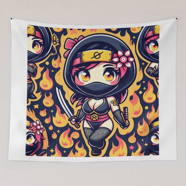 Item preview, Hot-cute Chibi ninja pattern 43.0 designed and sold by StickyGuys.