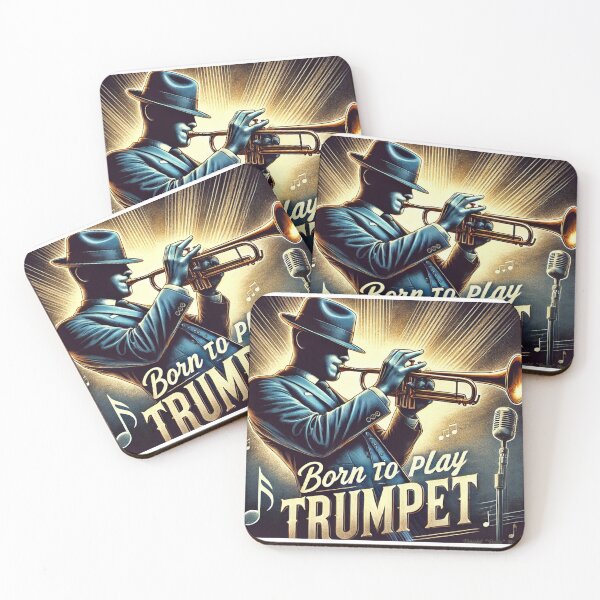 Item preview, Jazz Night Trumpet Solo - Vintage Style Music Art designed and sold by MySheetMusicArt.