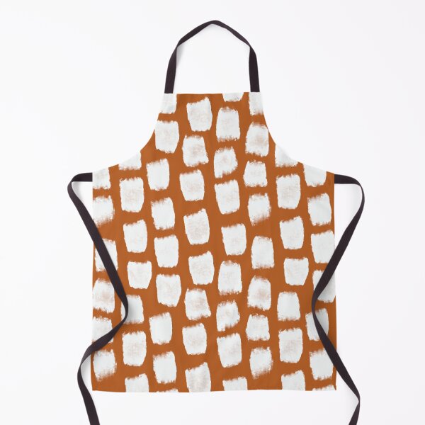 Item preview, Abstract Polka Dot Brush Spots Pattern (white/burnt orange) designed and sold by Design Minds Boutique.