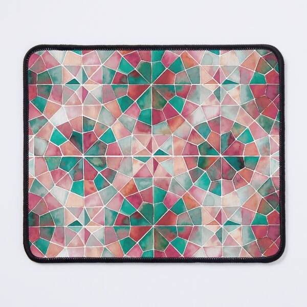Item preview, Islamic Geometry in Watercolor red green designed and sold by GinColorist.