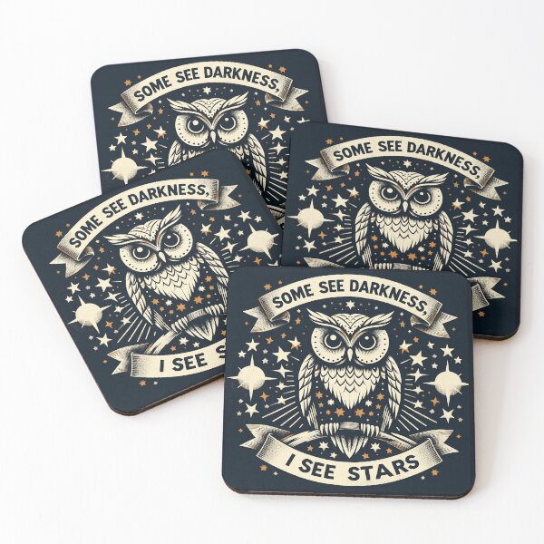 Item preview, Some See Darkness, I See Stars, Inspirational, Owl T-shirt designed and sold by InspireNIgnite.