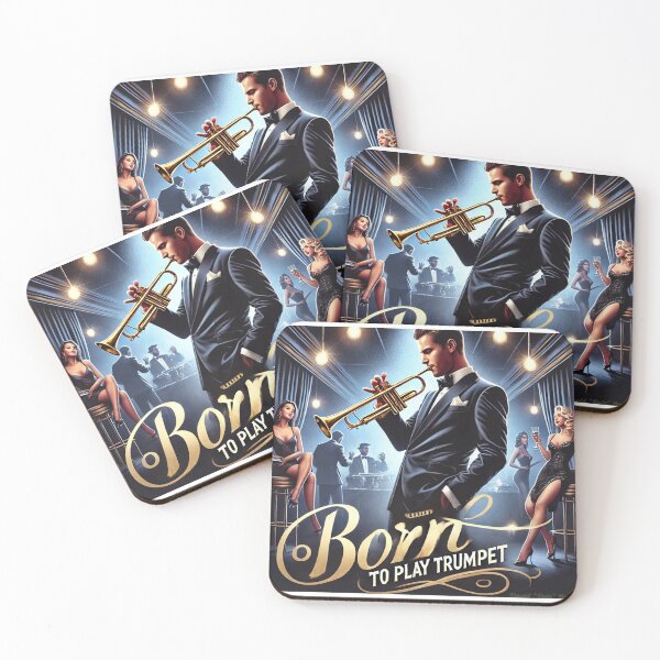 Item preview, Glamorous Jazz Club - Elegant Trumpet Performance Art designed and sold by MySheetMusicArt.
