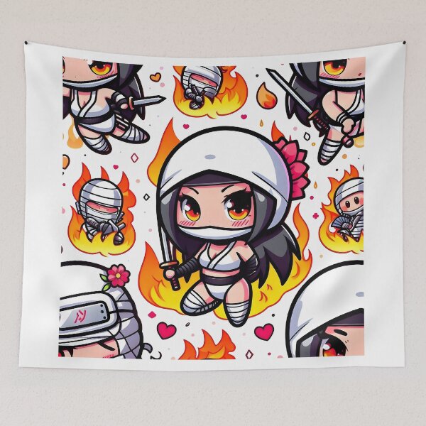 Item preview, Hot-cute Chibi ninja pattern 45.0 designed and sold by StickyGuys.