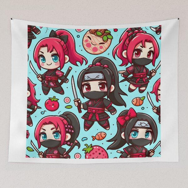 Item preview, Hot-cute Chibi ninja pattern 46.0 designed and sold by StickyGuys.