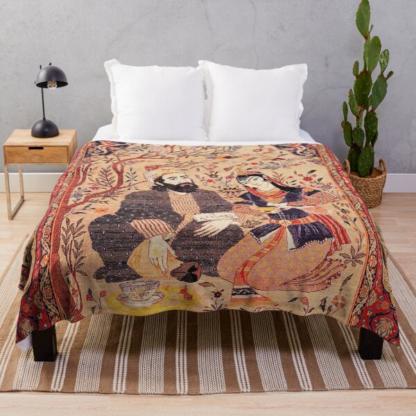 Item preview, Antique Tabriz Omar Khayyam Rug Print designed and sold by Vicky Brago-Mitchell®.