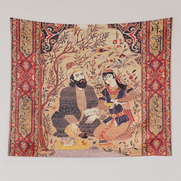 Item preview, Antique Tabriz Omar Khayyam Rug Print designed and sold by Vicky Brago-Mitchell®.