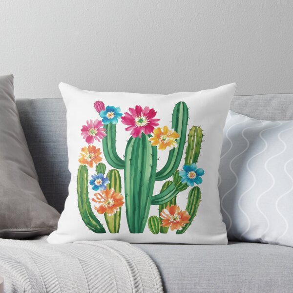 Aperçu de l'œuvre Floraison vibrante du désert : impression d'art de cactus à l'aquarelle créée et vendue par products4urduke.