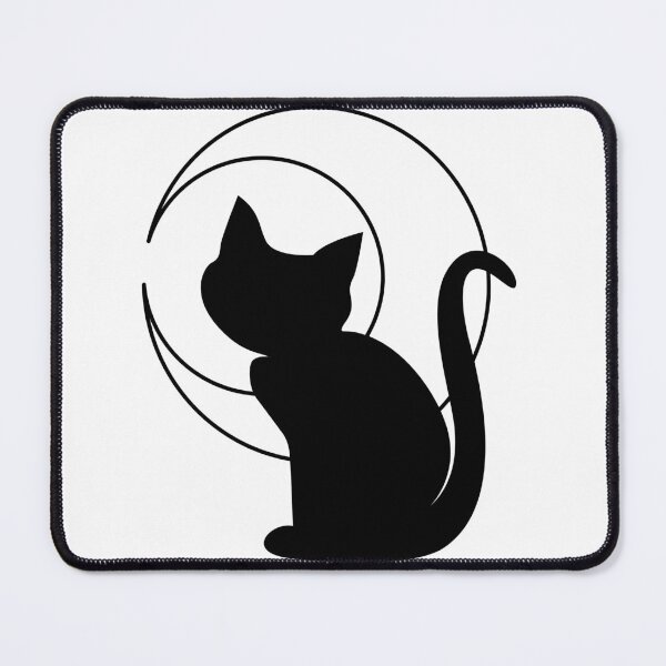 Item preview, black cat and moon designed and sold by e-milka.