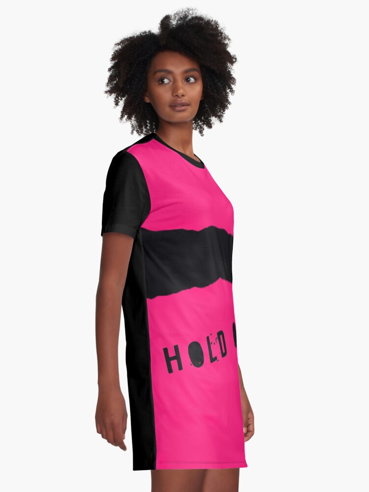 Thumbnail 2 of 5, Graphic T-Shirt Dress, Hold on! designed and sold by lidimentos.