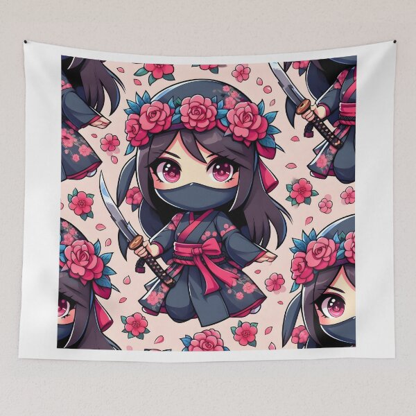 Item preview, Hot-cute Chibi ninja pattern 49.0 designed and sold by StickyGuys.