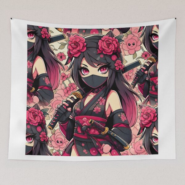 Item preview, Hot-cute Chibi ninja pattern 50.0 designed and sold by StickyGuys.