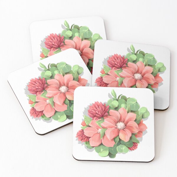 Item preview, Pink flowers and clover designed and sold by KATIO-BY.