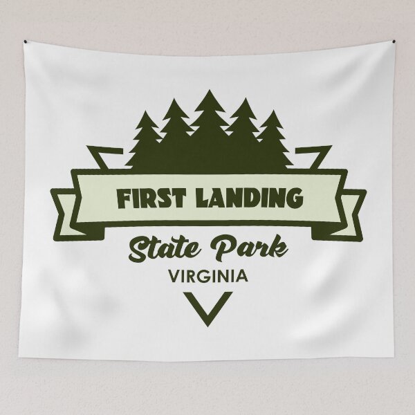 Item preview, First Landing State Park Virginia Trees And Ribbon designed and sold by bivenart.