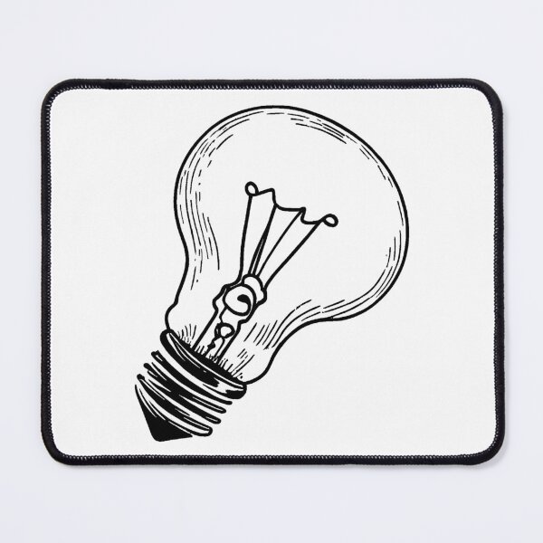 Item preview, Lightbulb Line Drawing designed and sold by GeoSketchWear.