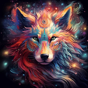 Artwork thumbnail, Cosmic Wolf by Rtymer