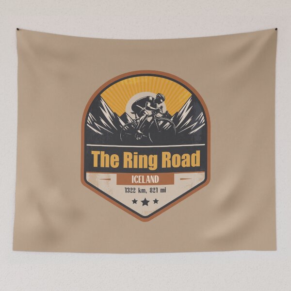 Item preview, Ring Road (Route 1) Iceland Cycling Mountain Design designed and sold by CynthiaGraphics.
