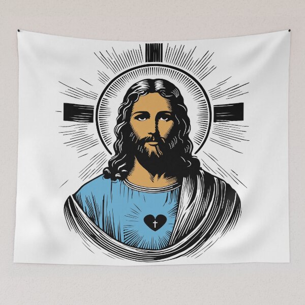 Item preview, Divine Sacred Heart of Jesus - Indian Religious Art by Kartick Dutta designed and sold by KARTICK DUTTA.