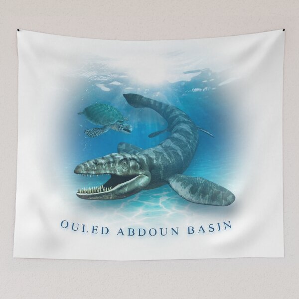 Item preview, Ouled Abdoun Basin Mosasaur Morocco ocean graphic designed and sold by The Paleo shop ..
