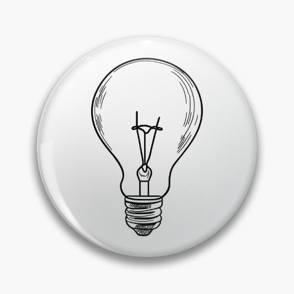 Item preview, Lightbulb Line Drawing designed and sold by GeoSketchWear.