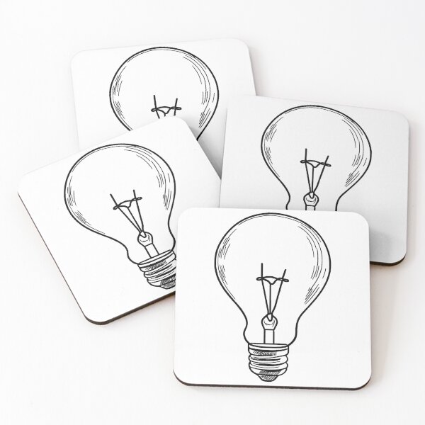 Item preview, Lightbulb Line Drawing designed and sold by GeoSketchWear.