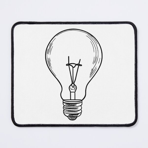 Item preview, Lightbulb Line Drawing designed and sold by GeoSketchWear.