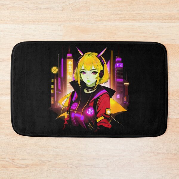 Item preview, Girl Gamer Anime E-Girl and Retrofuturistic City - Yellow Hair designed and sold by Beachy.