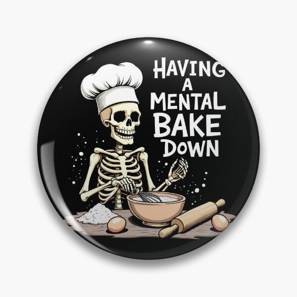 Item preview, Skeleton Chef Having a Mental Bake Down Halloween designed and sold by Quirky Shirts.