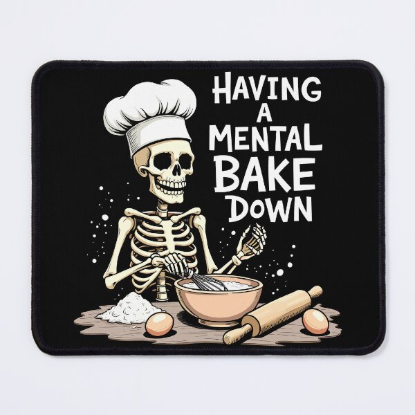 Item preview, Skeleton Chef Having a Mental Bake Down Halloween designed and sold by Quirky Shirts.