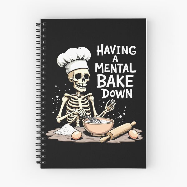 Item preview, Skeleton Chef Having a Mental Bake Down Halloween designed and sold by Quirky Shirts.