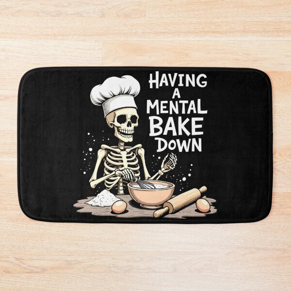 Item preview, Skeleton Chef Having a Mental Bake Down Halloween designed and sold by Quirky Shirts.