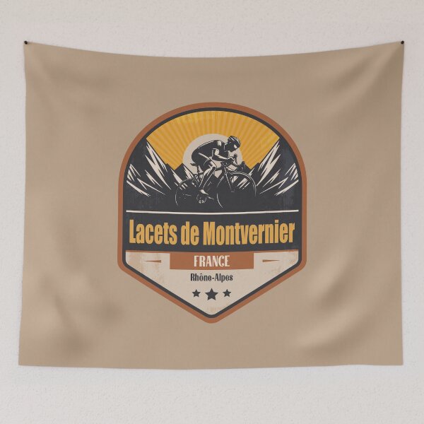 Aperçu de l'œuvre Lacets de Montvernier France Cycling Mountain Design créée et vendue par CynthiaGraphics.