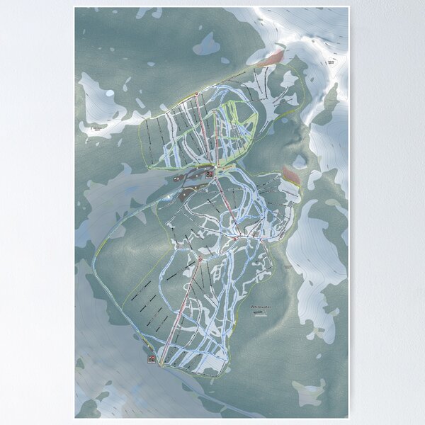 Item preview, Whitewater Resort Trail Map designed and sold by Mapsynergy Skimaps.