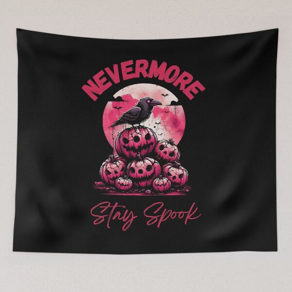 Item preview, Nevermore, stay spook, crow, raven, crow bird lovers, pumpkins, spooky vibes Halloween costumes, moon, fall, spooky designed and sold by Collagedream.