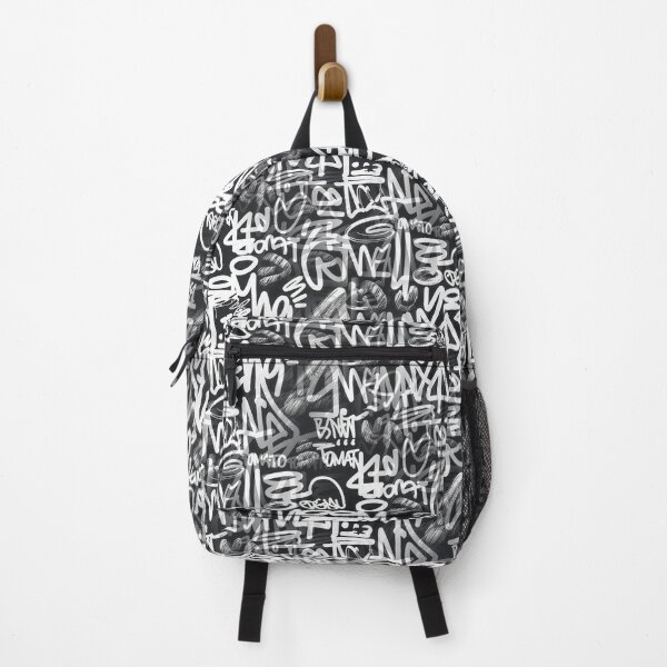 Item preview, Black and white graffiti tags street art pattern designed and sold by patterncrow.