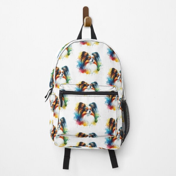 Item preview, Colorful Cute Papillon Watercolor Portrait designed and sold by MaedK.