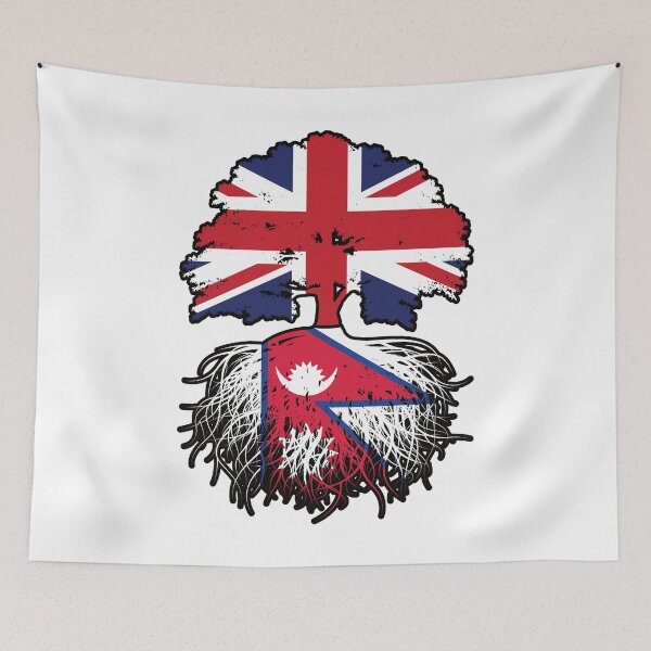 Item preview, Nepal Nepalese British UK Tree Roots Flag designed and sold by FlagX.