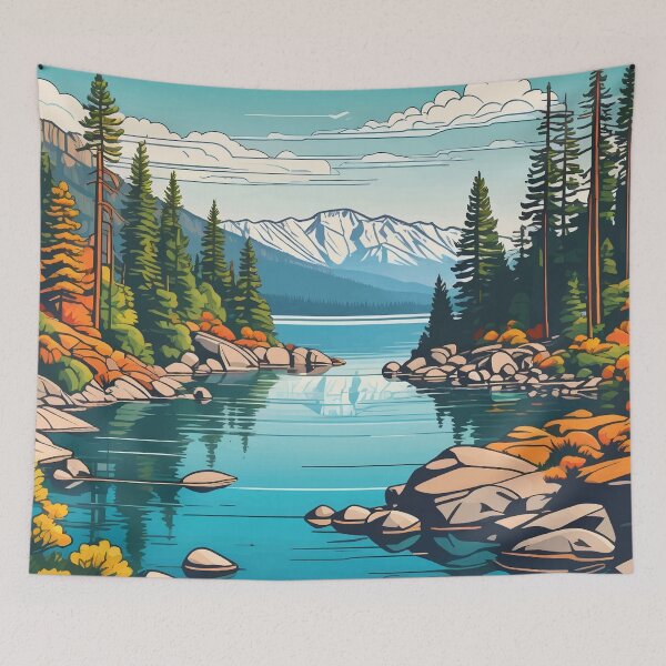 Aperçu de l'œuvre Paysage du lac Tahoe créée et vendue par WildlifeInc.