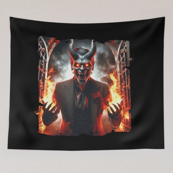 Item preview, Devil in Flames with Fiery Eyes - Intense Inferno Art designed and sold by Hungry-Murphy.