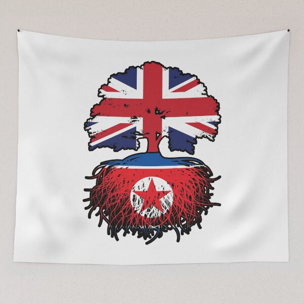 Item preview, North Korea North Korean British UK Tree Roots Flag designed and sold by FlagX.