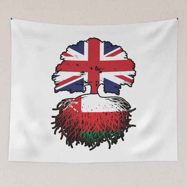 Item preview, Oman Omani British UK Tree Roots Flag designed and sold by FlagX.