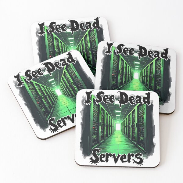 Item preview, I See Dead Servers Funny Tech Humor Halloween designed and sold by Quirky Shirts.