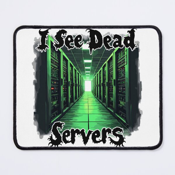 Item preview, I See Dead Servers Funny Tech Humor Halloween designed and sold by Quirky Shirts.