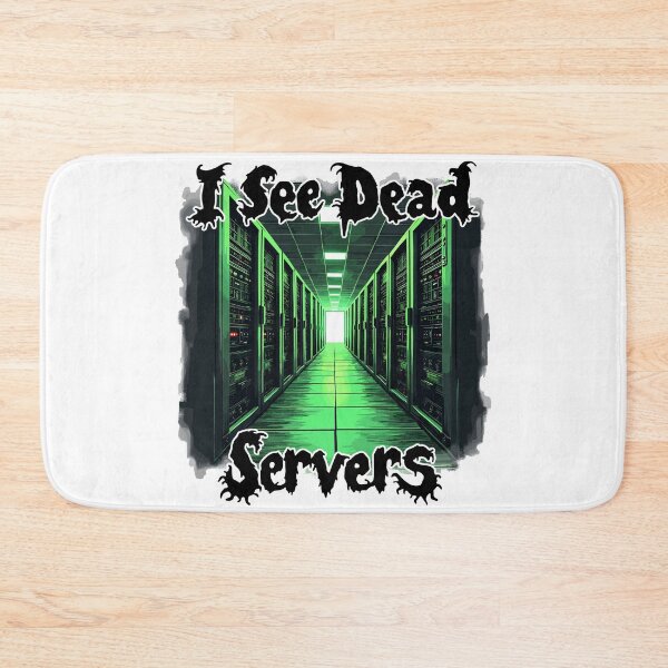 Item preview, I See Dead Servers Funny Tech Humor Halloween designed and sold by Quirky Shirts.