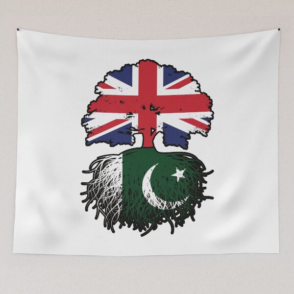 Item preview, Pakistan Pakistani British UK Tree Roots Flag designed and sold by FlagX.