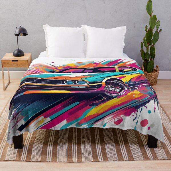 Item preview, Bold Classic Car with Colourful Abstract Splashes designed and sold by RaiyaTees.