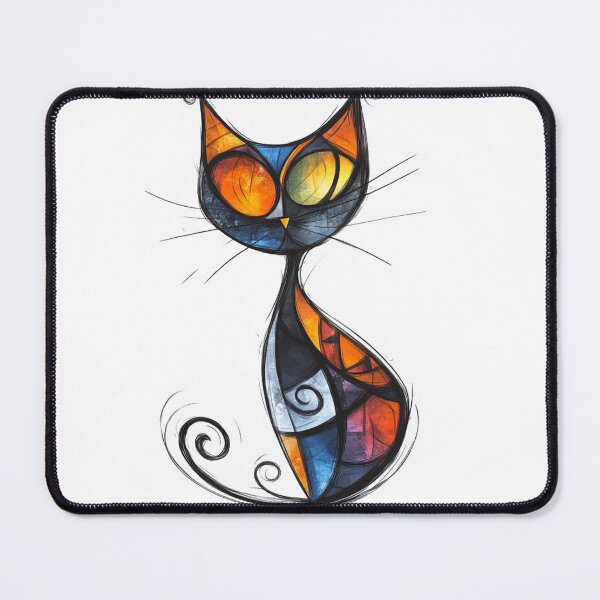 Item preview, stylized cat designed and sold by aghnadarragh.