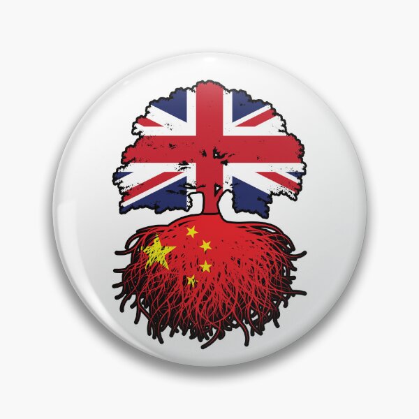 Item preview, China Chinese British UK Tree Roots Flag designed and sold by FlagX.