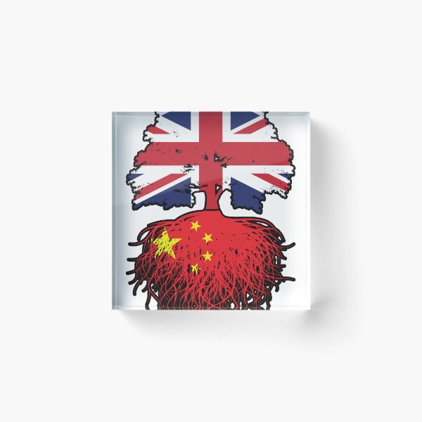 Item preview, China Chinese British UK Tree Roots Flag designed and sold by FlagX.