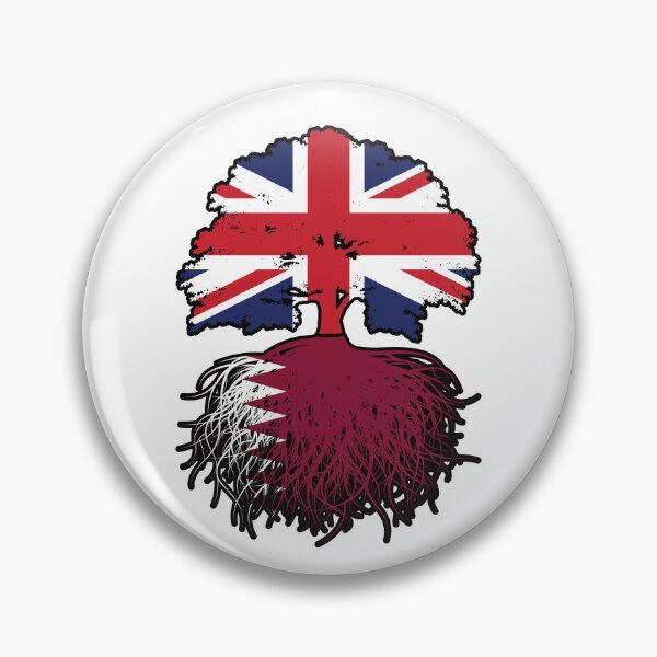 Item preview, Qatar Qatari British UK Tree Roots Flag designed and sold by FlagX.