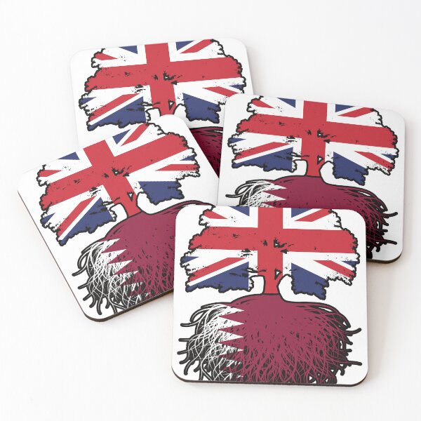 Item preview, Qatar Qatari British UK Tree Roots Flag designed and sold by FlagX.